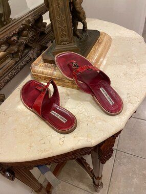 Manolo Blahnik sandals, Made in Italy, Size 38/8,Leather